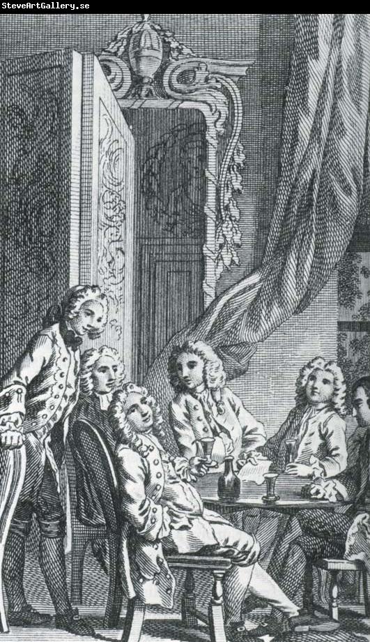 unknow artist en illustration ur den samlade upplagan av tidskriften the spectator fan 1712